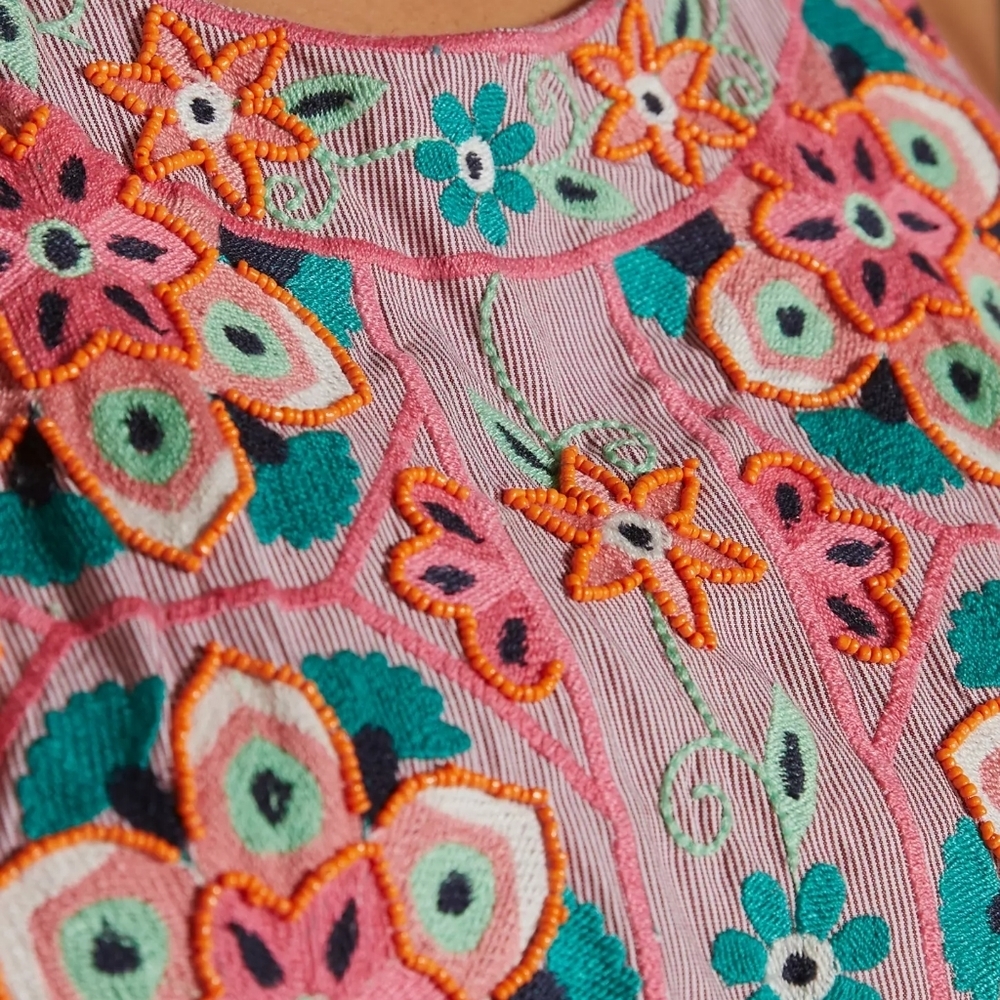 Anthropologie Embroidered & Appliqued Shift Dress - Picture 6 of 15